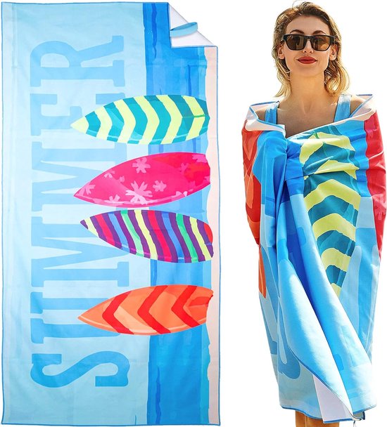 LZRNWP Oversized Strandlaken Stadion Voetbal Microfiber Badhanddoeken Koel Sneldrogend Absorberend Lichtgewicht Zand Gratis Badhanddoeken voor Kinderen Volwassenen Handdoek voor Reizen Gym Yoga Sport 35 x71
