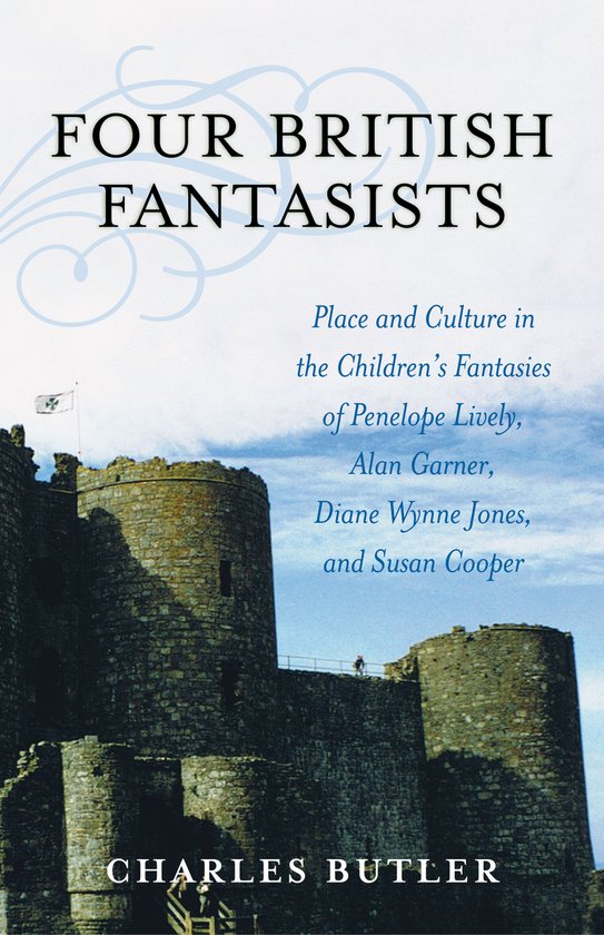 Boekomslag "Four British Fantasists" van Charles Butler, met een kasteel op de achtergrond. Tekst: "FOUR BRITISH FANTASISTS"