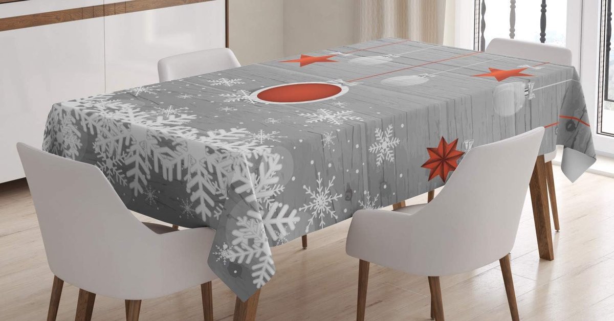 Parade Home® Ster en Sneeuw Tafelkleed 140x200 cm - Waterafstotend Tafelkleden-Afwasbaar Tafellaken- Eetkamer Tafelhoes