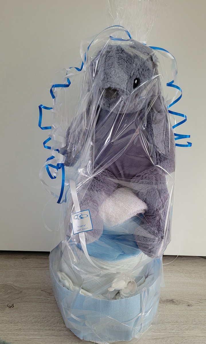 Goedkoopste 3 laags luiertaart blauw geboorte jongen