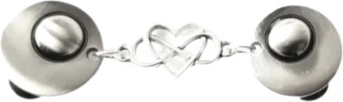 Fashionclip® - Hart - Zilver - Vestsluiting - Vestclip - Vestclip Dames - Broche