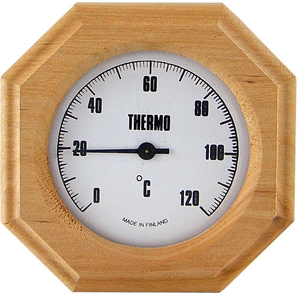 Saunia - sauna thermometer - zeshoek model - hout - saunia