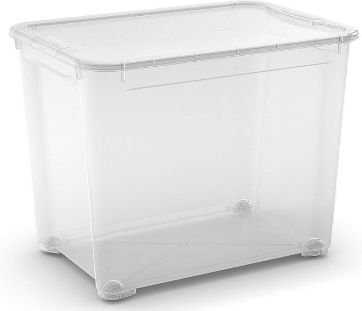 Doos met deksel T Box XL KISS 55,5X39X42,5cm Transparant