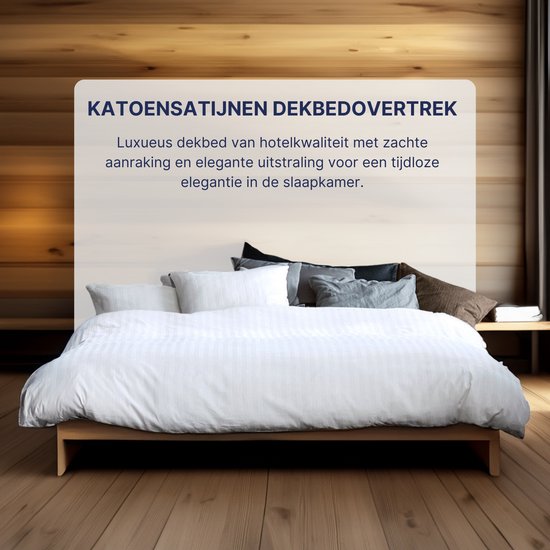 Ten Cate Hotel Dekbedovertrek - Dekbedovertrek 240 x 220 katoen - Dekbedovertrekken - Dekbedovertrek 240 x 220 -Satijn - Wit van Merkloos — afbeelding 2