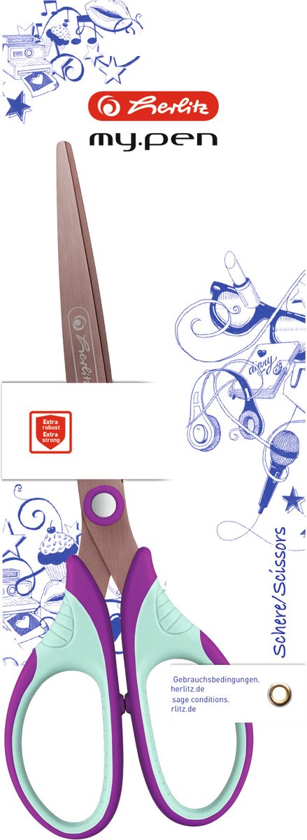 Herlitz my.pen Rechte knip Muntkleur, Paars