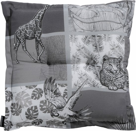 Coussin d'assise Madison Sifra 50 X 50 Cm Polycoton Grijs