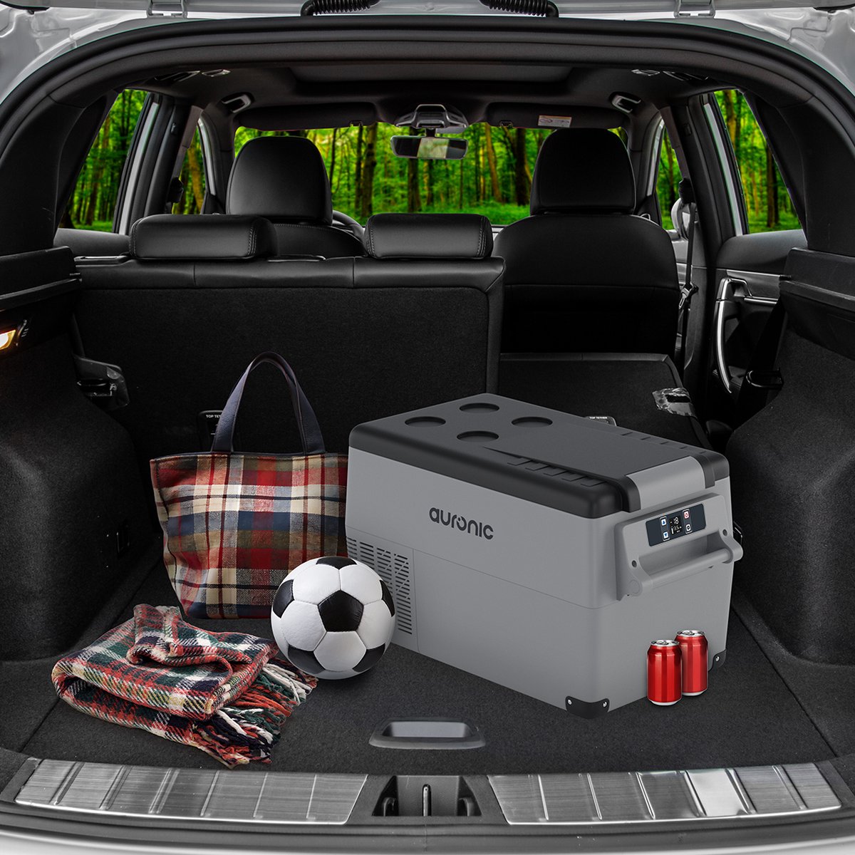 Auronic Compressor Koelbox Elektrisch 12V en 230 volt - Camping Koelkast - 5 Standen - 30.4L - Frigobox - Grijs – foto 6