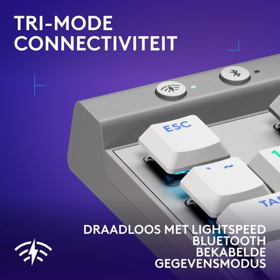 Logitech G515 Lightspeed TKL - Draadloos Gaming Toetsenbord - RGB - Qwerty US - Wit