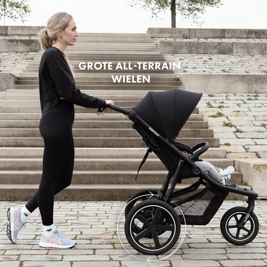 Deryan Bolt hardloop kinderwagen - Jogging buggy - Muggennet - Creme