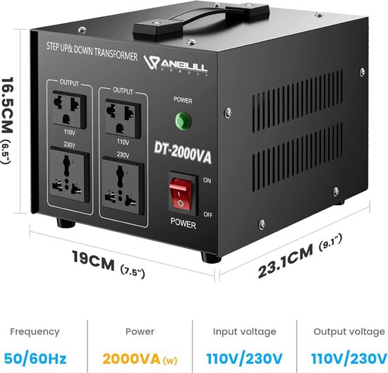 1000 W spanningstransformator 220 V naar 110 V converter step-up/-down converter