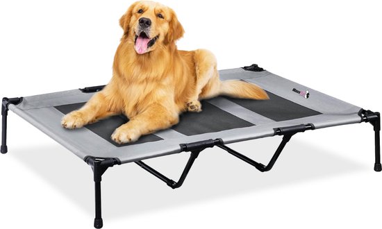 Foto: Maxxpet hondenstretcher opvouwbaar hondenbed verkoelend honden ligbed honden hangmat draagbaar 122x91x23cm grijs