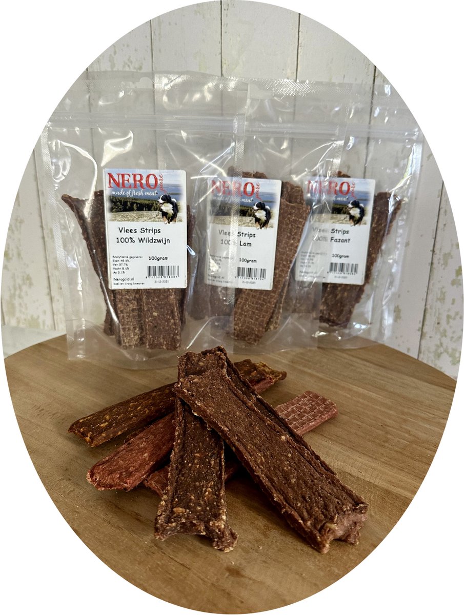 Nero Gold Strips 100% vlees/vis assorti 5x100gr