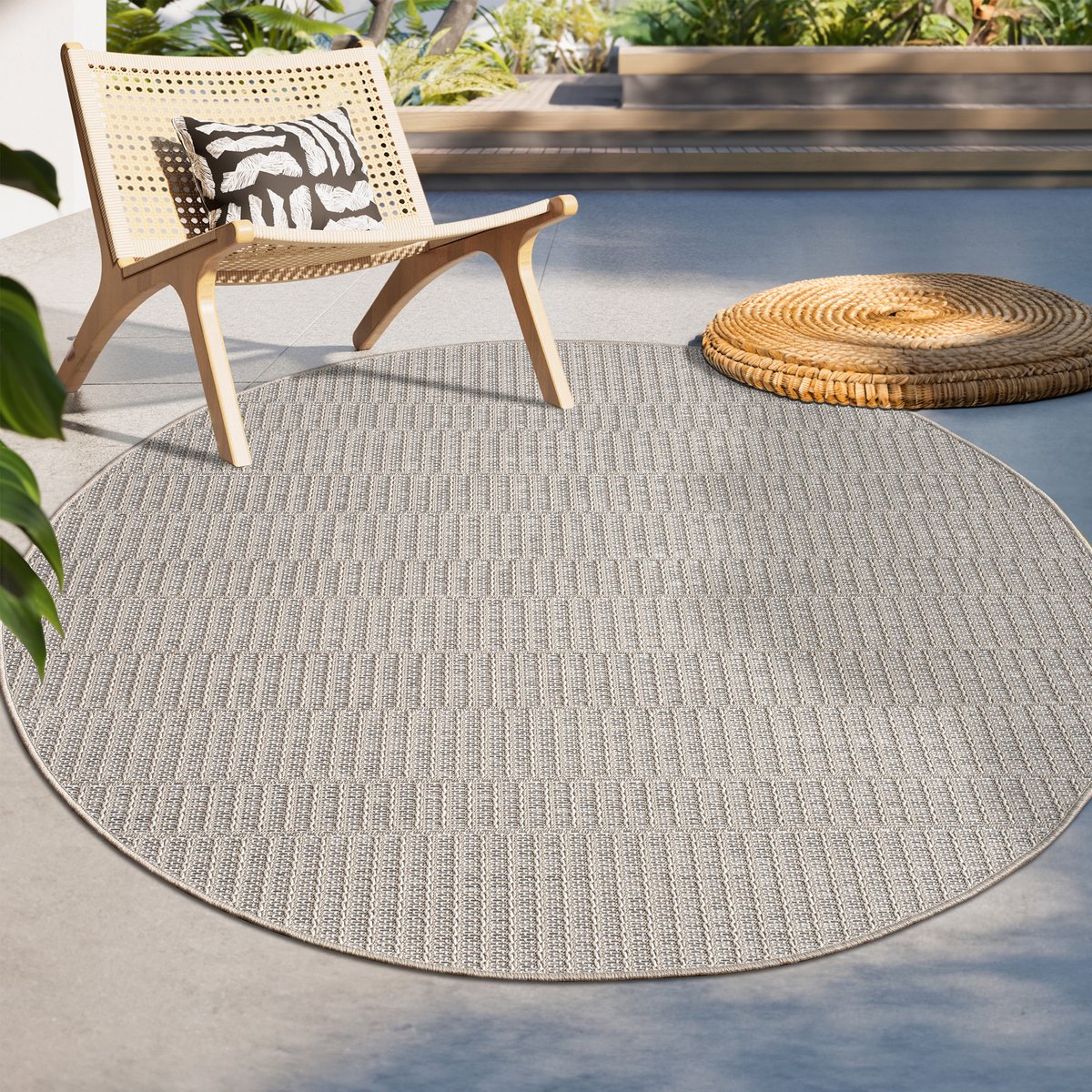 Paco Home In-& Outdoor Vloerkleed Balkon Terras Keukenvloerkleed Modern Boho Ethno Patroon 200 cm Rund