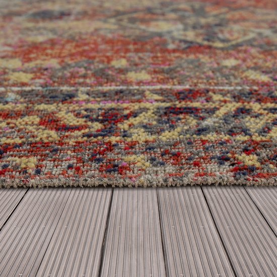 Paco Home Vloerkleed voor buiten voor balkon, laagpolig met oosters design, verschillende kleuren en formaten 60x100 cm
