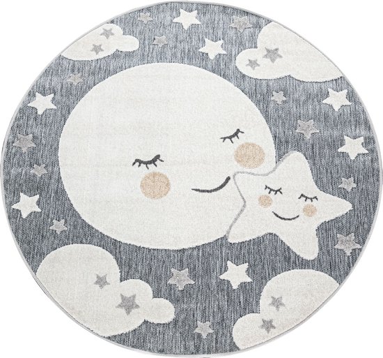 Rond Kinderkamer Vloerkleed Dot Chestnut Lorena Canals
