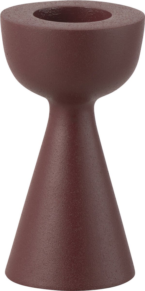 J-Line kaarshouder Cone - aluminium - kastanjebruin - small Rood