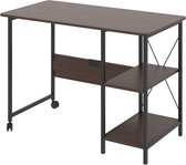 Bol.com Maclean - Bureau - klapbureau - loft inklapbaar bureau - afmetingen: 107x45x75cm - max - 150 kg - kleur donker walnoot M... aanbieding