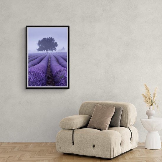 Brume de Lavande Poster | Lavande Poster | Brouillard Poster | Affiche Nature | Affiche colorée | Affiche rustique | 51x71cm | PVD | Décoration murale | Affiche murale | Convient pour l'encadrement