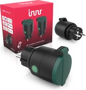 Innr slimme stekker - Zigbee - werkt met Philips Hue* & Google Home - outdoor smart plug met energiemeter - IP44 spatwaterdicht - buiten smartplug - 2 stuks