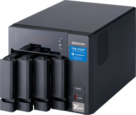 QNAP TVS-472XT NAS Tower Intel® Core™ i3 4 GB DDR4 QNAP QTS Zwart