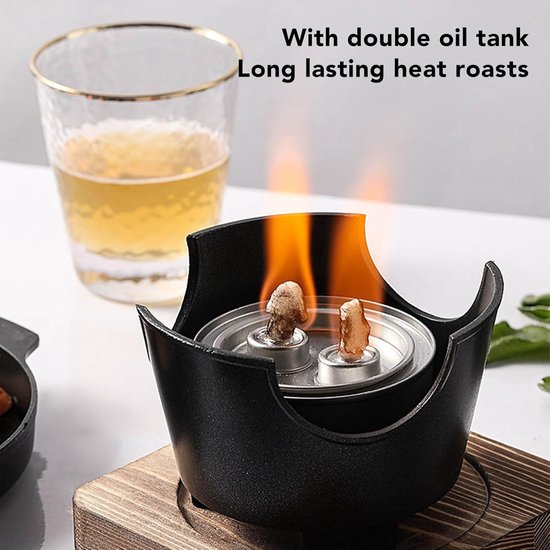 Hibachi Grill - Enkele Portie Yakiniku Grill - Draagbare Mini Barbecue - Binnen en Buiten gebruik van HI — afbeelding 4