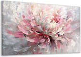 Bloem wanddecoratie - Natuur portret - Schilderij op canvas Bladeren - Modern schilderij - Schilderijen op canvas - Kunst canvas 100x75 cm