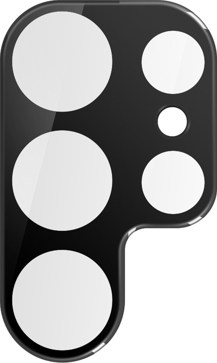 Cameraglas Geschikt voor Samsung Galaxy S23 Ultra gehard glas 9H Contour zwart