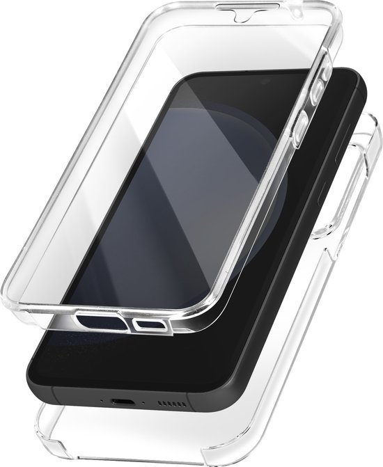 Coque adaptée pour Samsung Galaxy S23 FE intégrale avant arrière Stijf, transparente