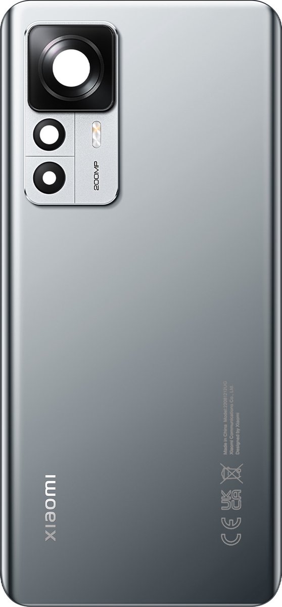 Xiaomi, Origineel Xiaomi 12T Pro achterglas - zilver (servicepakket), Zilver