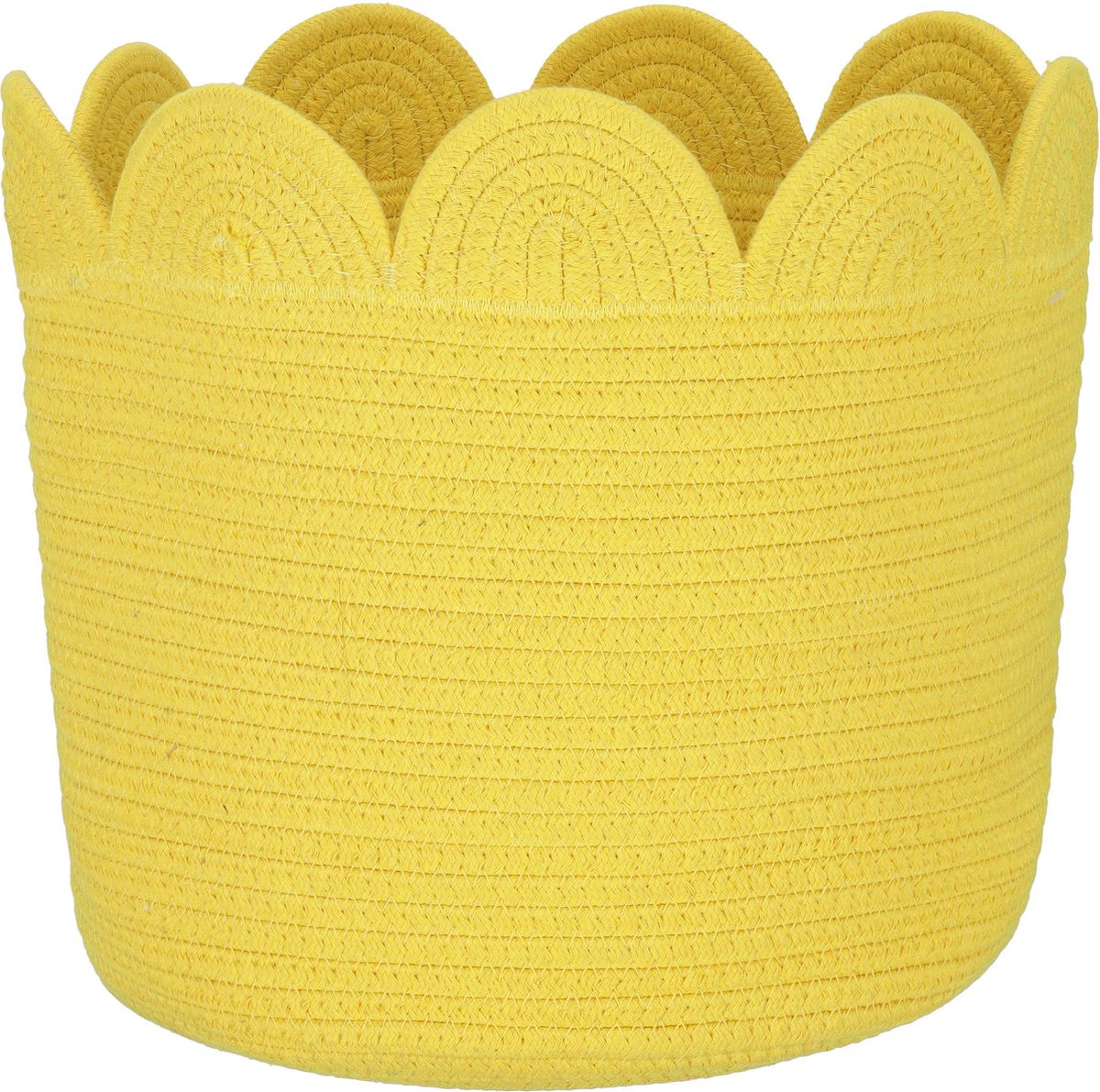 Blokker kinder opbergmand bloem rand geel D30x23cm