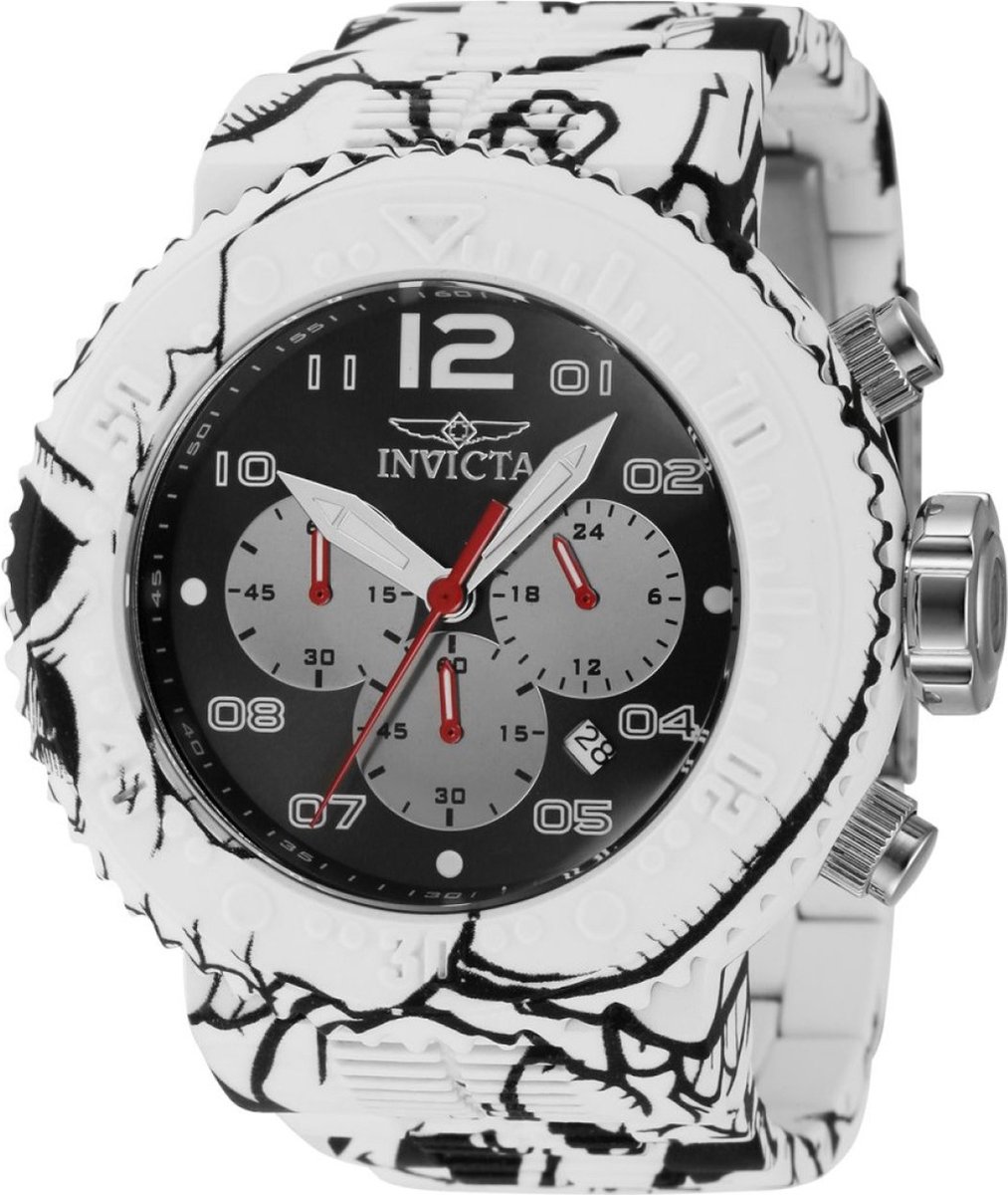 Invicta Pro Diver 43232 Heren Horloge - Waterdicht - Analoog - Quartz Uurwerk - Roestvrij Staal met zwarte Wijzerplaat -52mm