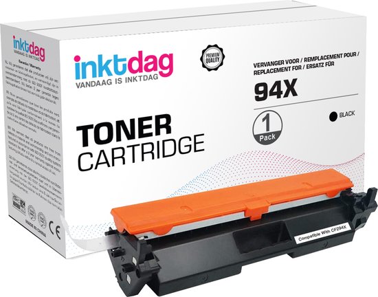 Marque Inkday House compatible avec HP 94X (CF294X) Toner Zwart Haute capacité pour HP LaserJet Pro M118dw / MFP M148dw / M148fdw / M149fdw