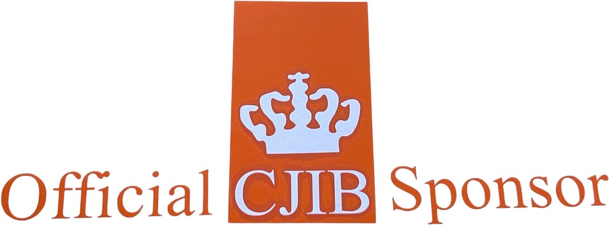 Auto sticker CJIB sponsor geheel oranje
