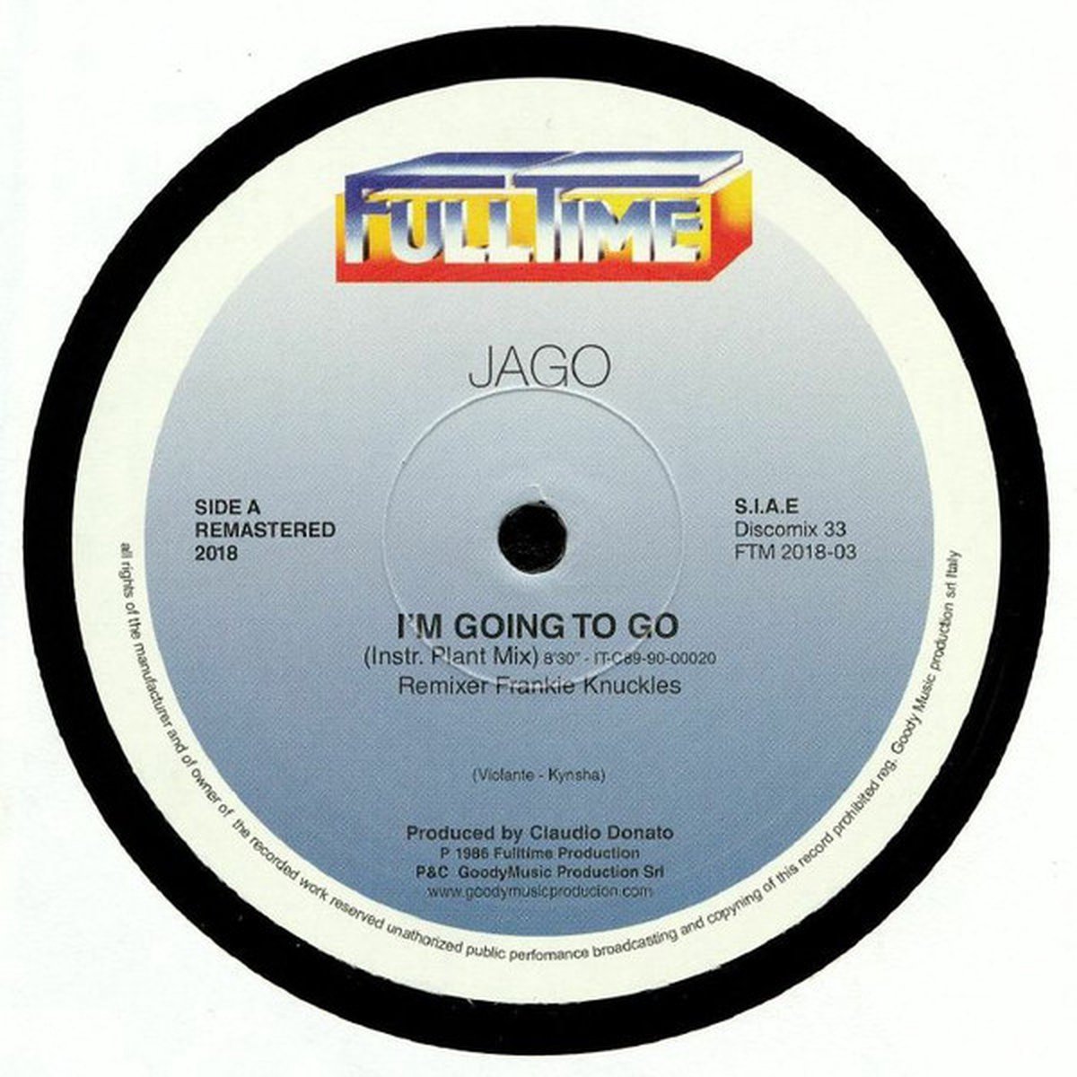 JAGO - I'M GOING TO GO 12" reissue