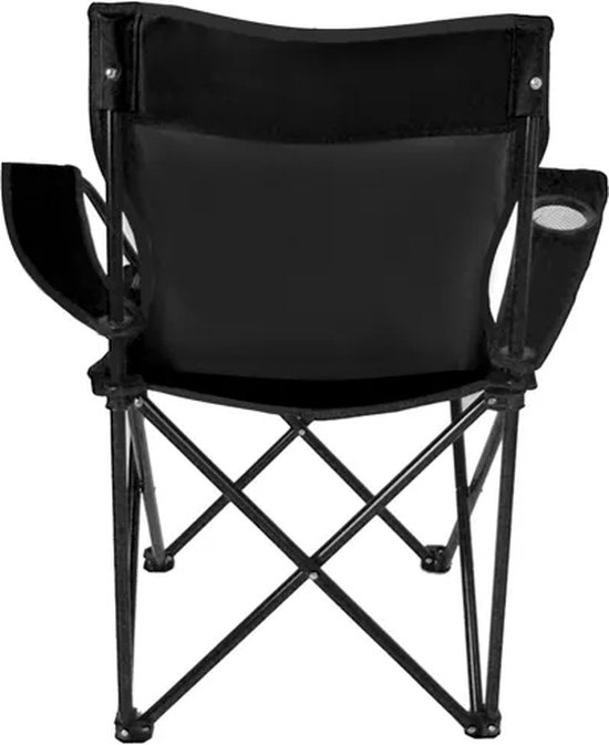 MOZY - Visstoel - Zwart - tot 100 kg - met Bekerhouder - Inklapbaar - Campingstoel - Vissen - Vissersstoeltje van MOZY® — afbeelding 2