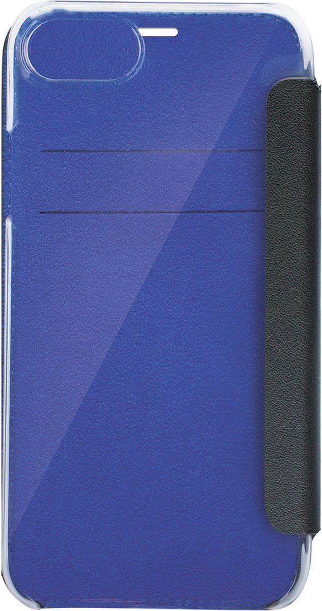 BeetleCase, Foliohoes Geschikt voor Apple iPhone 6/7/8/Se Premium lederen folio met kristallen achterkant en kaarthouder, Zwart