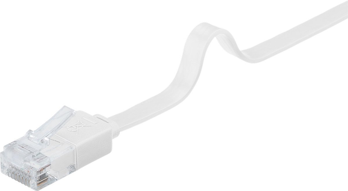 Cat5e platte UTP kabel wit - Netwerkkabel - Computerkabel - Kabel - 1 m