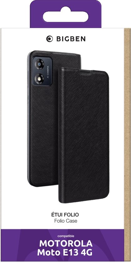 Motorola One Vision PU Leren Portemonnee Hoesje Bruin