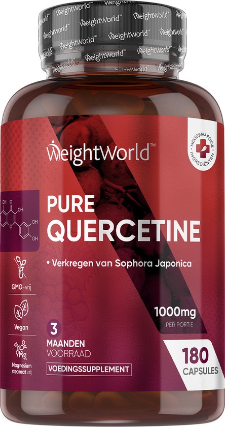 Foto: Weightworld quercetine 500 mg 180 capsules voor 6 maanden krachtige antioxidant