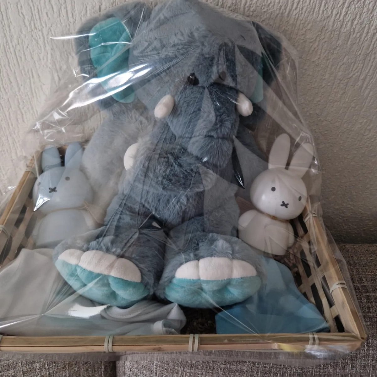 Goedkoopste Kraamcadeau Olifant, shampoo, mutsje en slabber