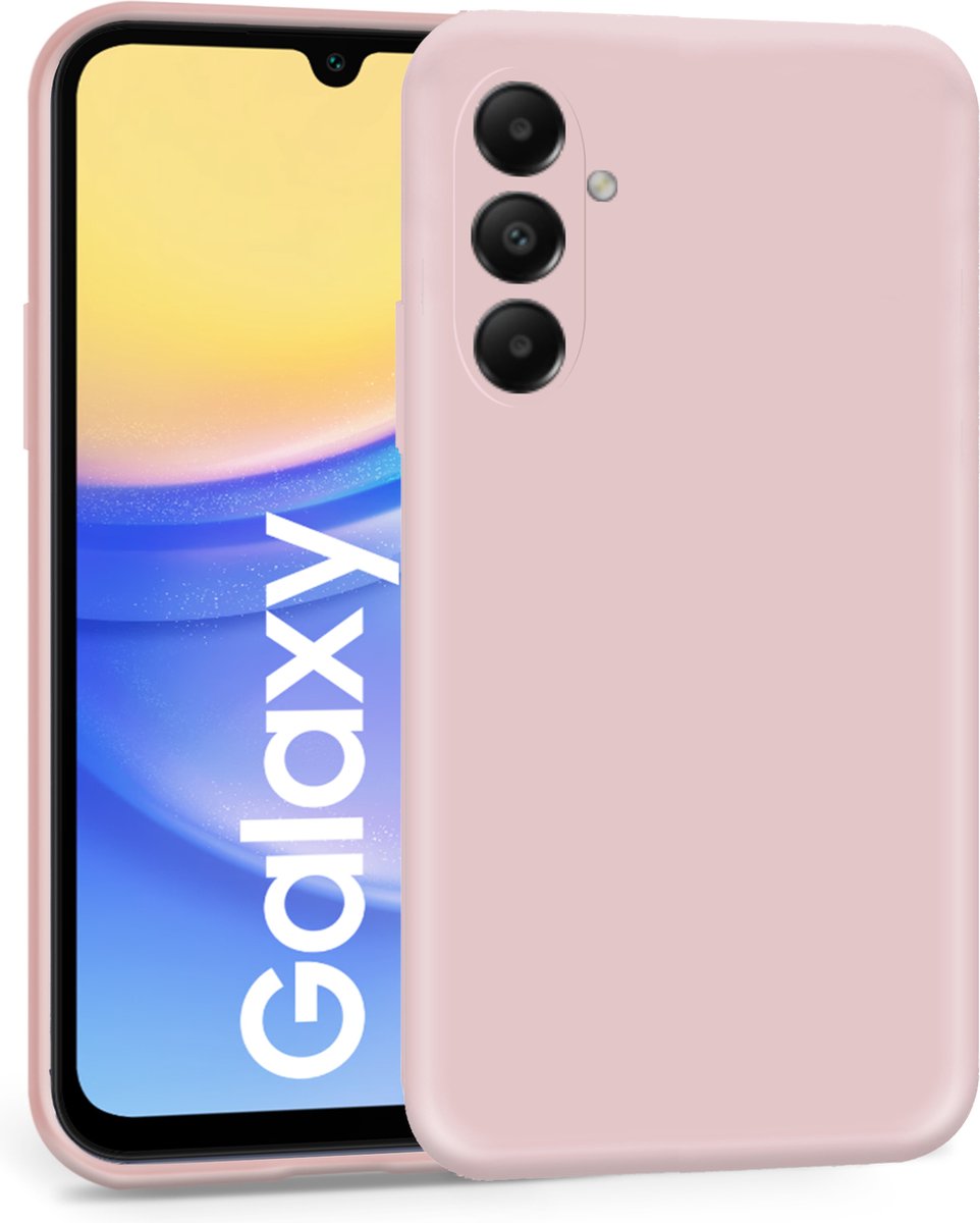 Geschikt voor Samsung Galaxy A05s - Hoesje- Suède Back Cover Case Rose