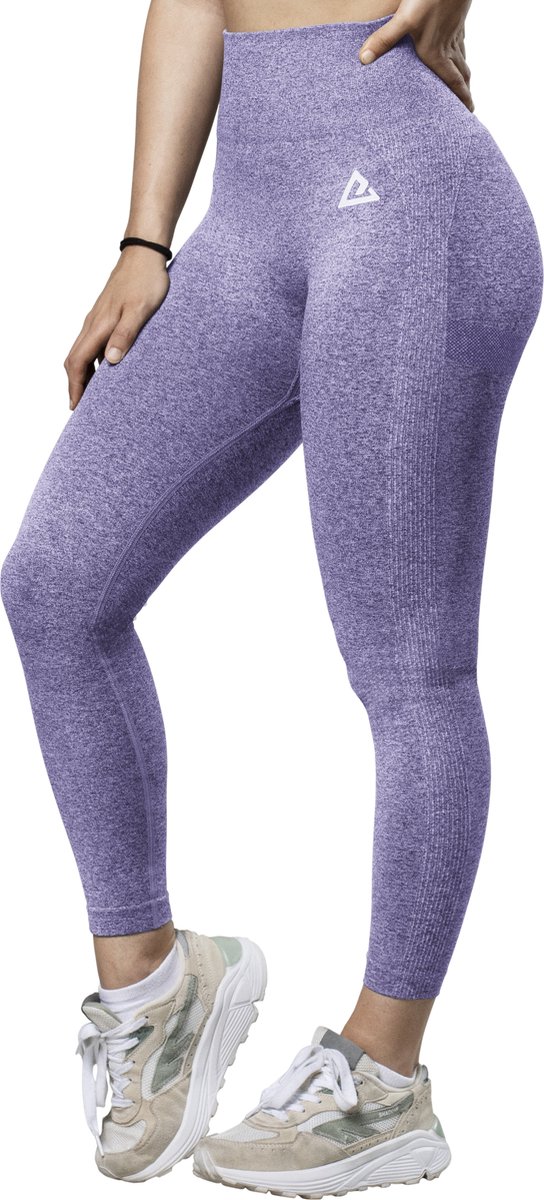 Mewave - Sportlegging paars - Dames - Sportbroek - Sportkleding - Yoga legging - Hardloopbroek - Tiktok - Fitness - Maat XL