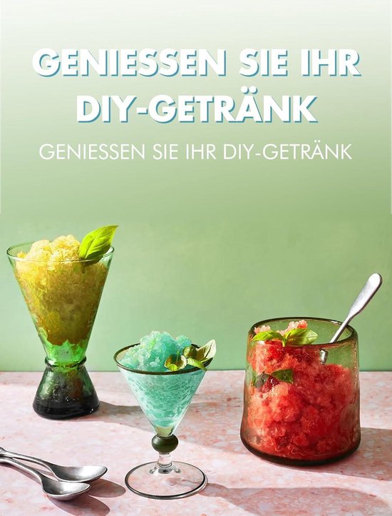 Shaved Ice Machine – Crushed Ice Maker with 2 Ice Containers – Ice Shaver Machine for Fine and Coarse Ice – Ice Maker Crushed Ice for Slushie, Snow Cones, Cocktails, Drinks - Toys 4 U