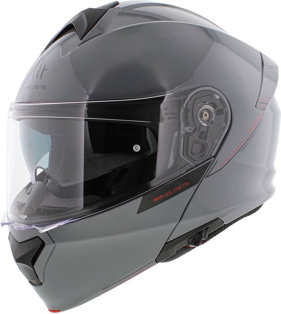 MT Genesis SV systeemhelm glans grijs M - Motorhelm scooter helm