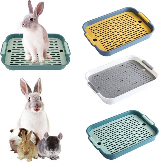 Huisdierentoilet voor kleine dieren Triangle Toilet Potje Trainer Pet Toilet Animal Triangle Toilet Potje Trainer Pet Pee Corner Kattenbak Training voor Hamster Chinchilla Cavia Konijn Fret (Groen