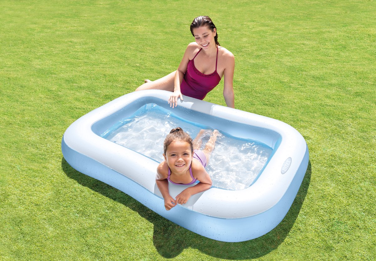 Intex Rechthoekig Opblaaszwembad Blauw - 166 x 100 x 25 cm — afbeelding 3