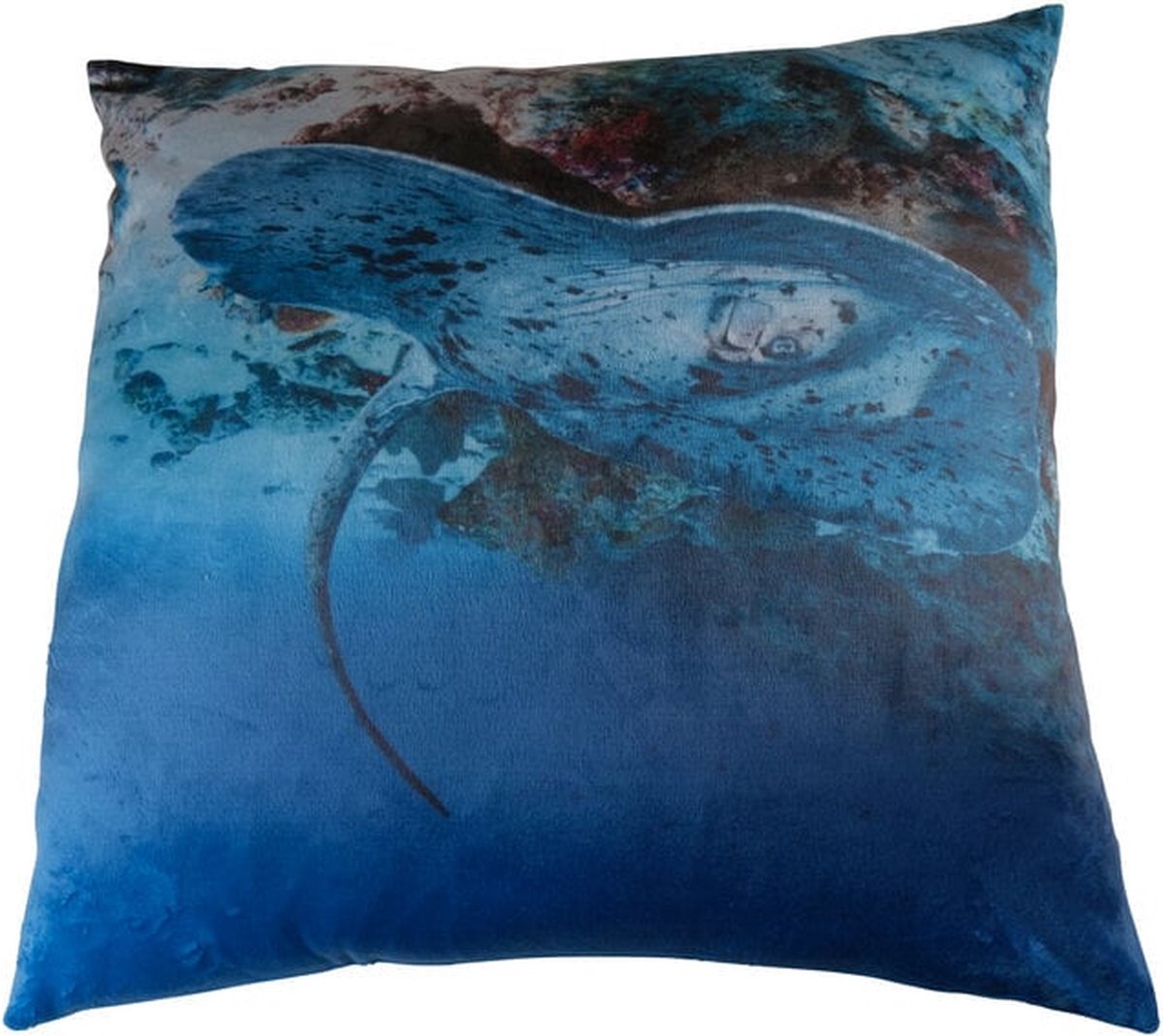 Linen & More Photoprint Ocean Kussen | 45 X 45 | Sierkussen Voor Woonkamer Of Slaapkamer blauw