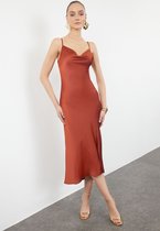 Trendyol Robe droite standard à col bénitier pour femme