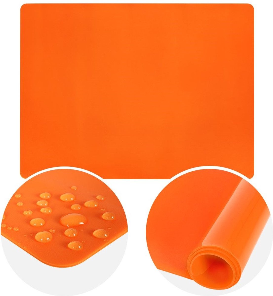 Deegmat Silicone Oranje SILLINIE 40x30 cm - Bakmat - Ovenmat - Koken - Bakken - Bakplaat