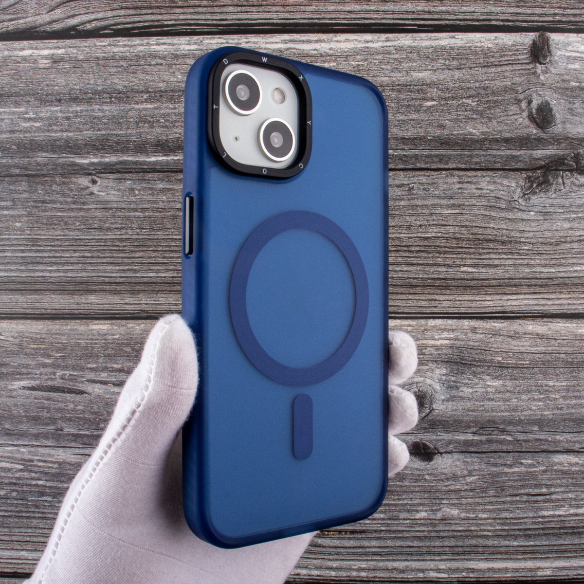 iPhone 13 / 14 hoesje Geschikt voor (Apple) MagSafe - Camerabescherming – Blauw